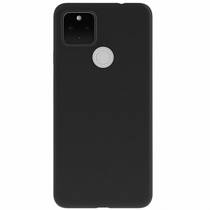 Кейс 0.3mm SILKASE за Google Pixel 4a 5G, тънък, черен цвят, матова пластмаса