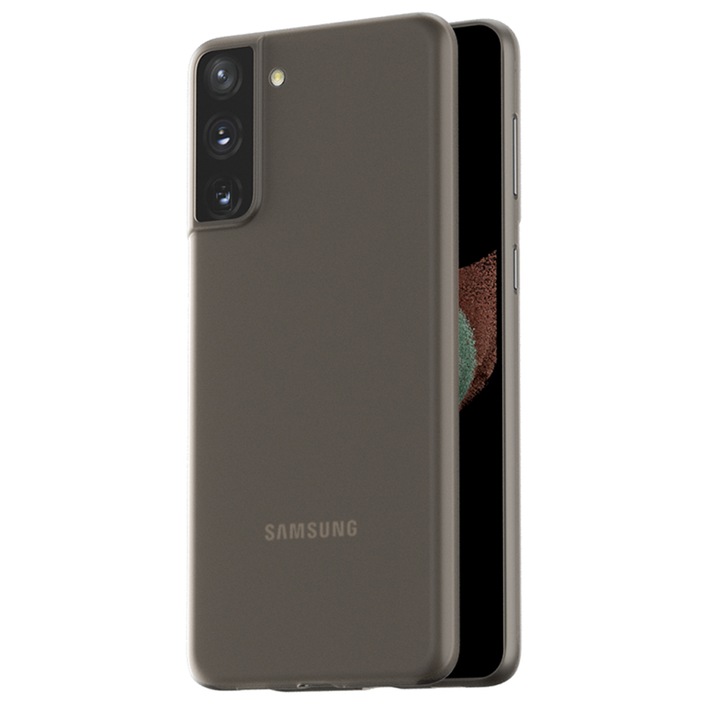 0.3mm SILKASE калъф за Samsung S21, тънък, сив цвят, матова пластмаса
