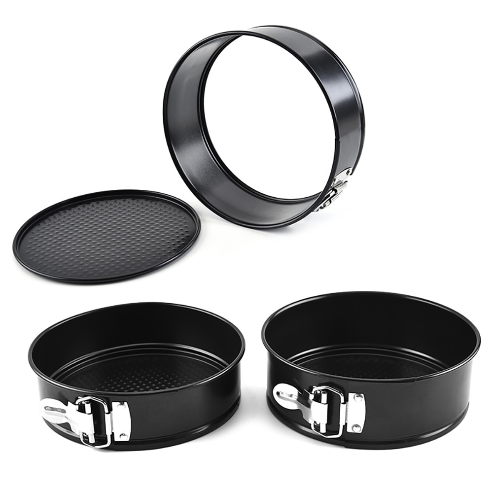 Forma de tort BOMSTOM, 18cm, Antiaderenta, Fund detasabil, Negru