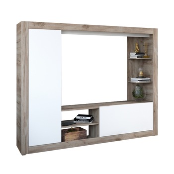 Set living Rona, 200x36x160cm, stejar/alb Set living Rona, 200x36x160cm, stejar/alb