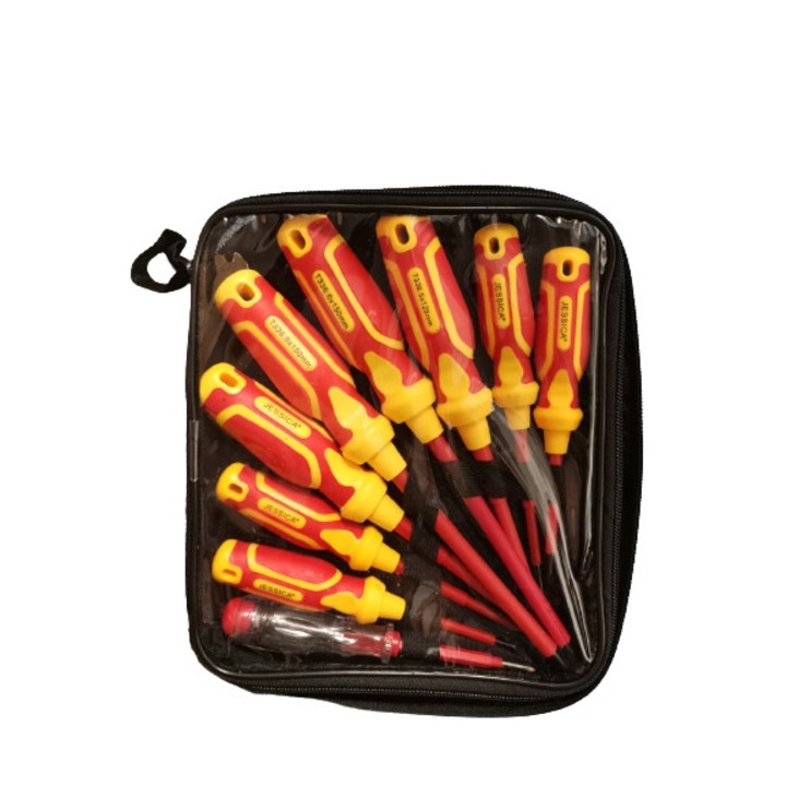 Комплект от 9 изолирани отвертки