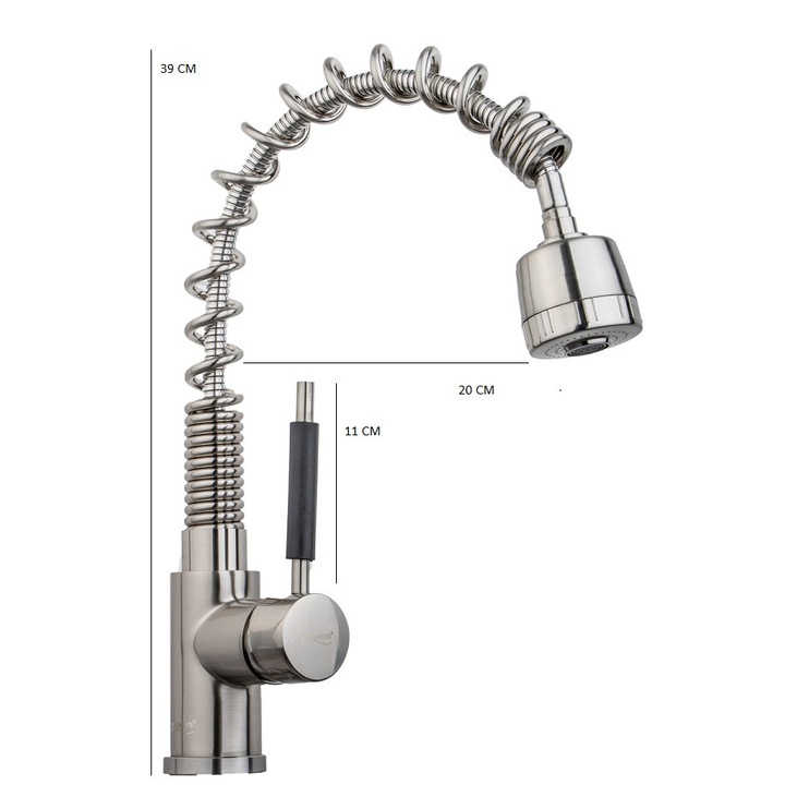 TRENDY'S konyhai csap kihúzható zuhanyfejjel