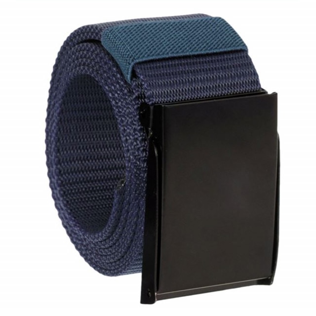 Curea centura Pufo Army Style pentru barbati 3,8 x 120 cm, reglabila, albastru