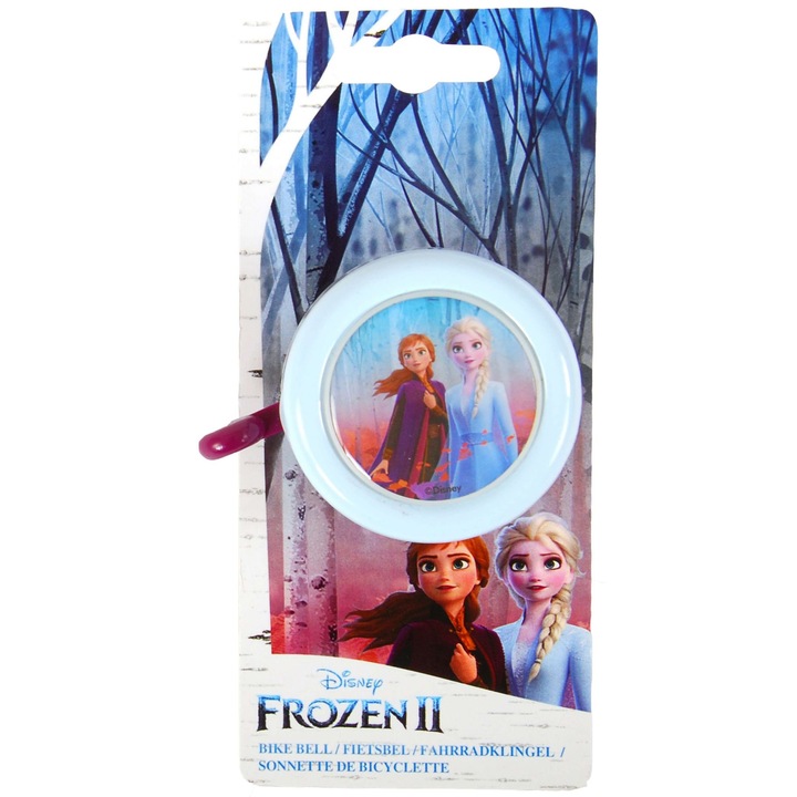 Clopot pentru bicicleta Volare, Disney Frozen 2 , pentru fete, culoare albastru deschis / violet