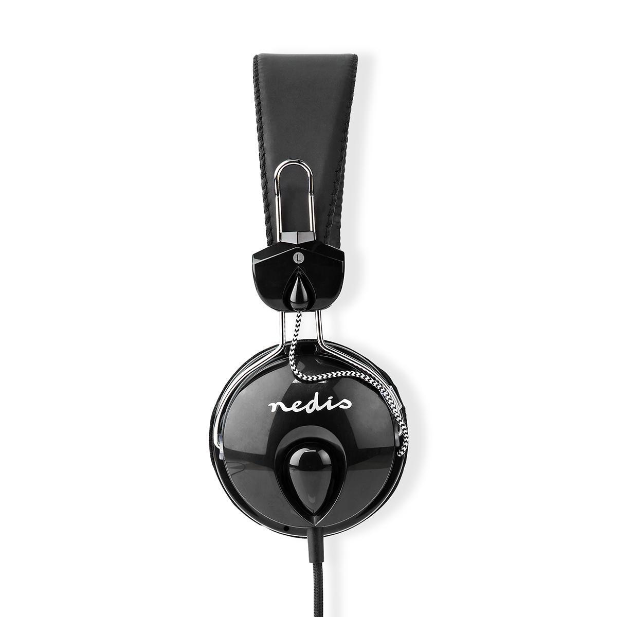 Casti cu fir, Nedis, HPWD1104BK, Negru