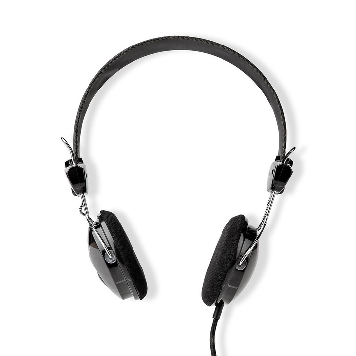 Casti cu fir, Nedis, HPWD1104BK, Negru