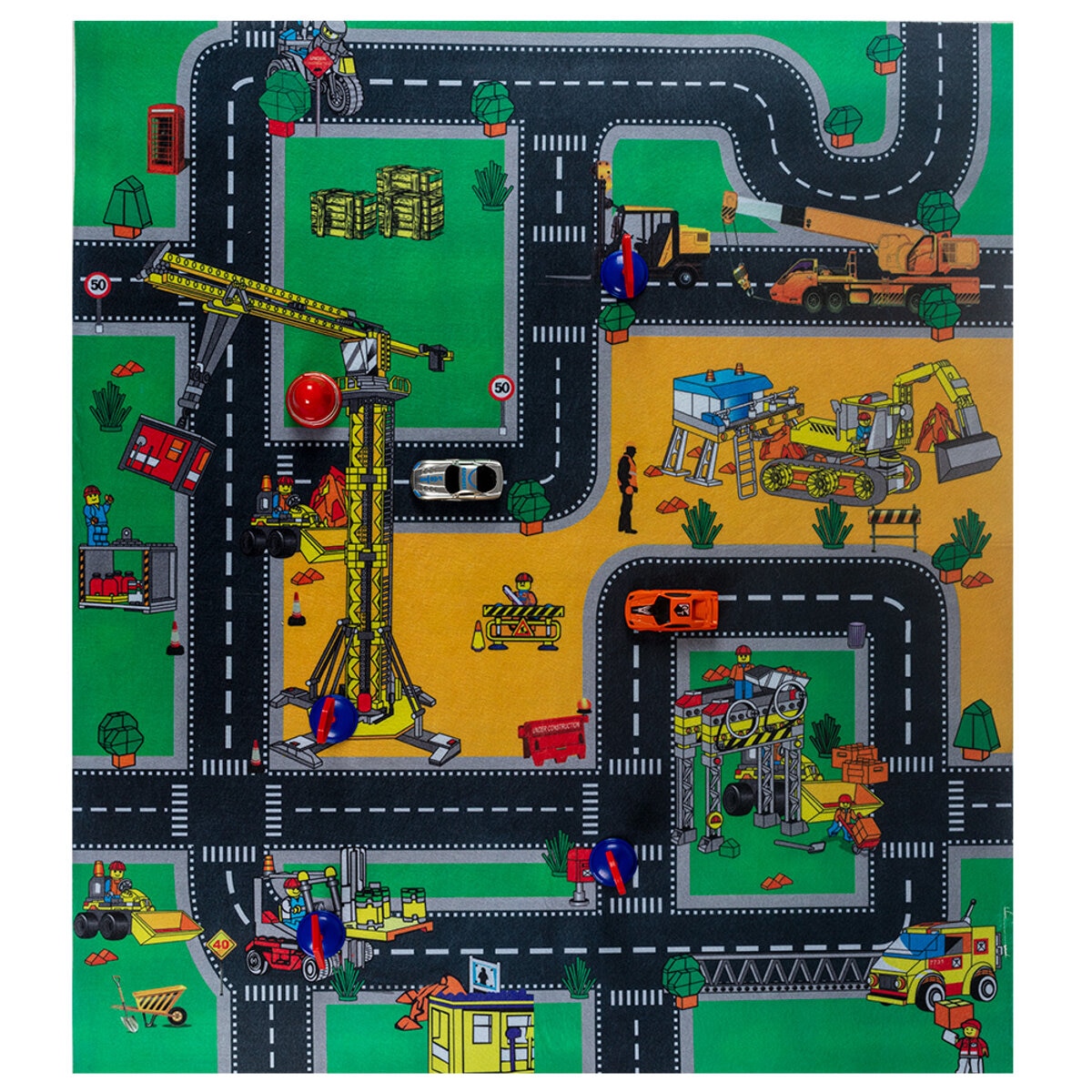 Covor Copii & Tineret Tapis de Jeu, Santier 70x80