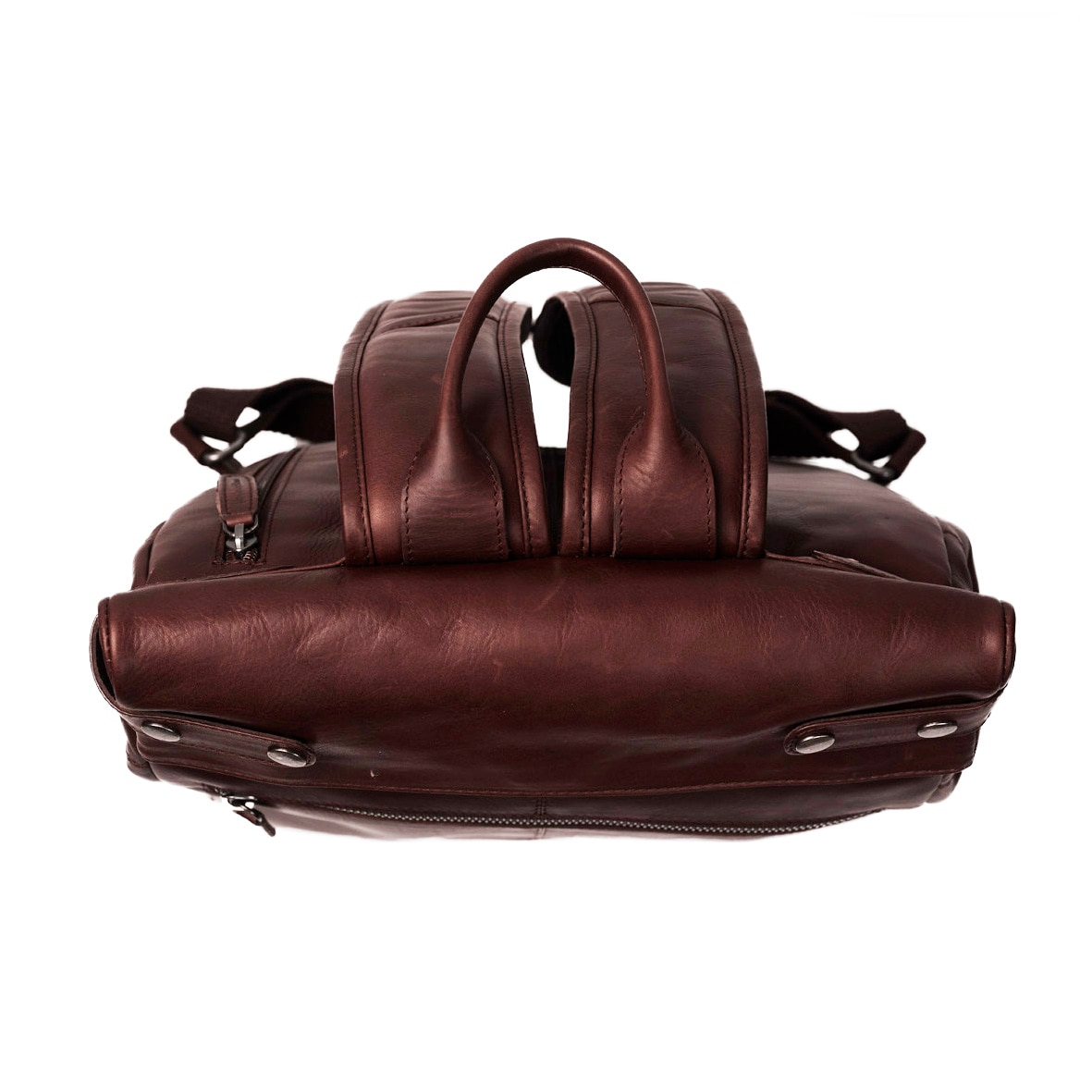 Rucsac The Chesterfield Brand, Graz piele maro inchis, cu compartiment pentru laptop de 15 inch