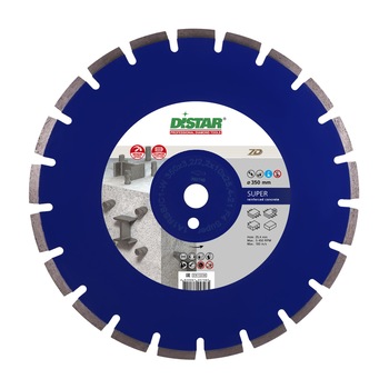 Disc diamantat Super 350mm 1A1RSS/C1-W 350x3,2/2,2x25,4 Beton armat, beton proaspat Disc diamantat Super 350mm 1A1RSS/C1-W 350x3,2/2,2x25,4 Beton armat, beton proaspat