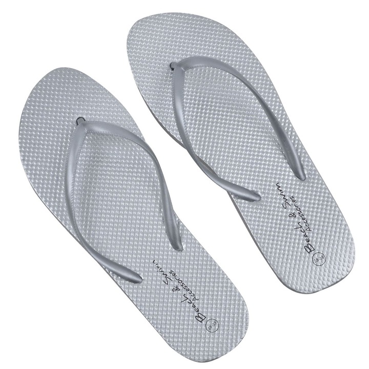 Papuci de dama, Zola, pentru vara, Argintiu, 38-39