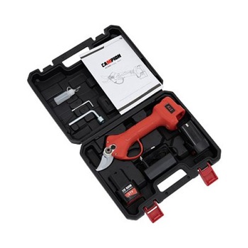 Foarfeca de gradinarit Campion Profesionala 21 v, 2 Acumulatori si Valiza pentru transport, Rosie, Cleste titan Foarfeca de gradinarit Campion Profesionala 21 v, 2 Acumulatori si Valiza pentru transport, Rosie, Cleste titan