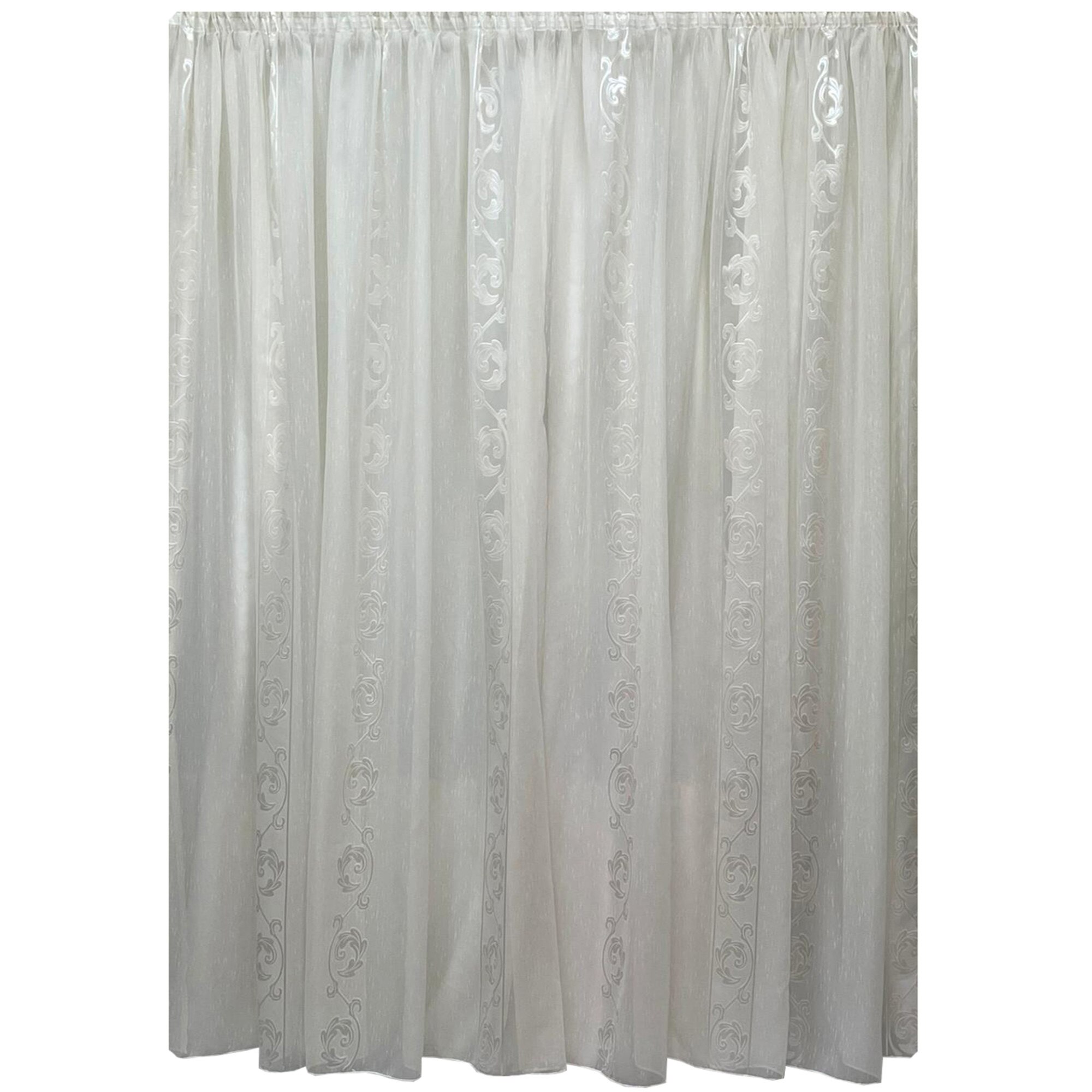 Perdea ivoire 700x245cm cu broderie ivoire si rejansa, by Liz Line - RD2137