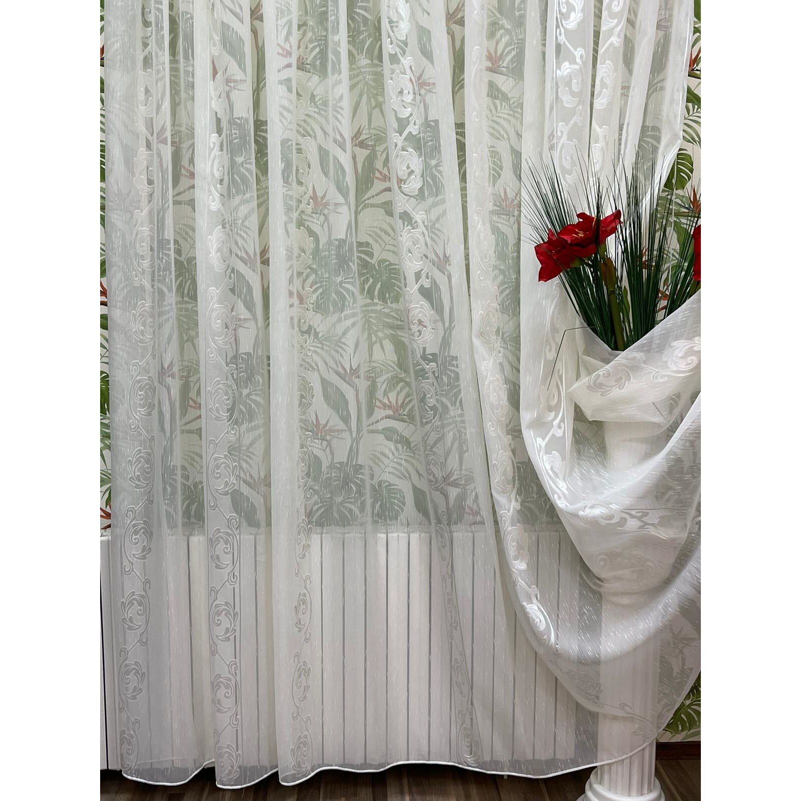 Perdea ivoire 500x245cm cu broderie ivoire si rejansa, by Liz Line - RD2135