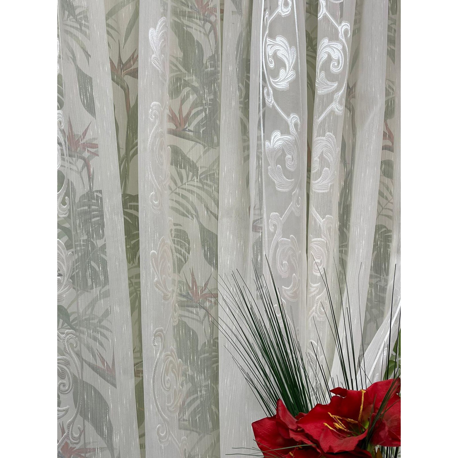 Perdea ivoire 400x245cm cu broderie ivoire si rejansa, by Liz Line - RD2134