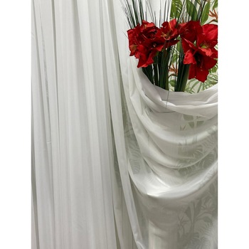 Perdea triplu voal alb 800x245cm cu rejansa, by Liz Line - RD2158 Perdea triplu voal alb 800x245cm cu rejansa, by Liz Line - RD2158