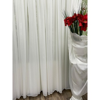 Perdea triplu voal ivoire 300x245cm cu rejansa, by Liz Line - RD2163 Perdea triplu voal ivoire 300x245cm cu rejansa, by Liz Line - RD2163