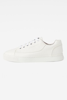 G-Star RAW, Pantofi sport de piele ecologica cu garnitura din material textil, Alb G-Star RAW, Pantofi sport de piele ecologica cu garnitura din material textil, Alb