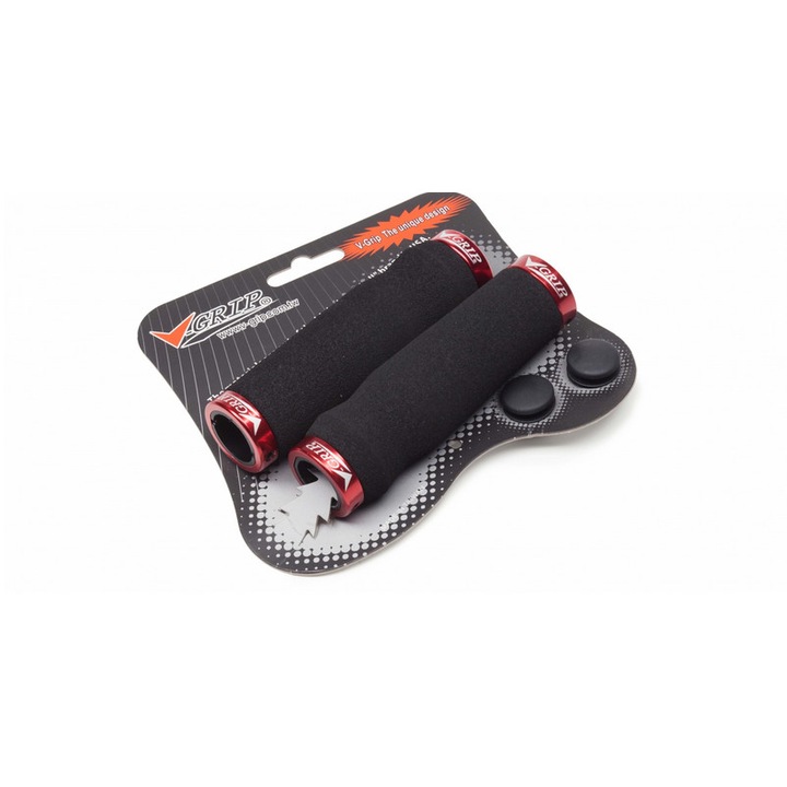 Set Mansoane Spuma V-GRIP Negru/Rosu 130 mm