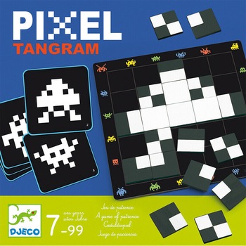 Puzzle - Pixel Tangram, 20 piese Puzzle - Pixel Tangram, 20 piese