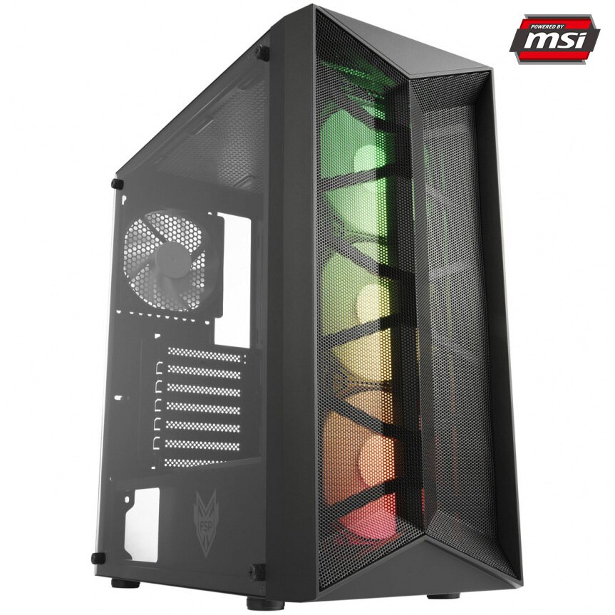 Sistem Desktop PC Gaming Serioux Powered by MSI cu procesor AMD Ryzen™ 5 3600 pana la 4.20GHz, 16GB DDR4, 1TB SSD M.2 PCIe, Radeon™ RX 6700 XT 12GB GDDR6, Microsoft Windows 10 Home