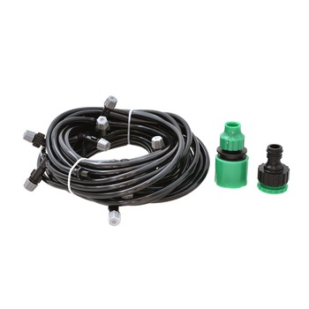 Kit racire terasa cu furtun si aspersoare pentru irigare, 10 m, Geko, G70075 Kit racire terasa cu furtun si aspersoare pentru irigare, 10 m, Geko, G70075