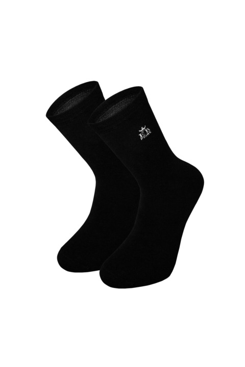 Sosete din bumbac pieptanat, EB Prime, 1 pereche, fara cusatura, confortabile si respirabile, Negru