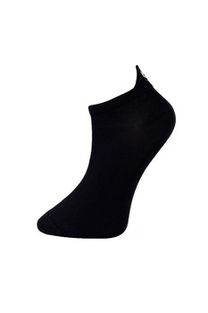 Sosete scurte unisex, Newtone, Negru, Cu emoji brodate in zona calcaiului, One Size Sosete scurte unisex, Newtone, Negru, Cu emoji brodate in zona calcaiului, One Size