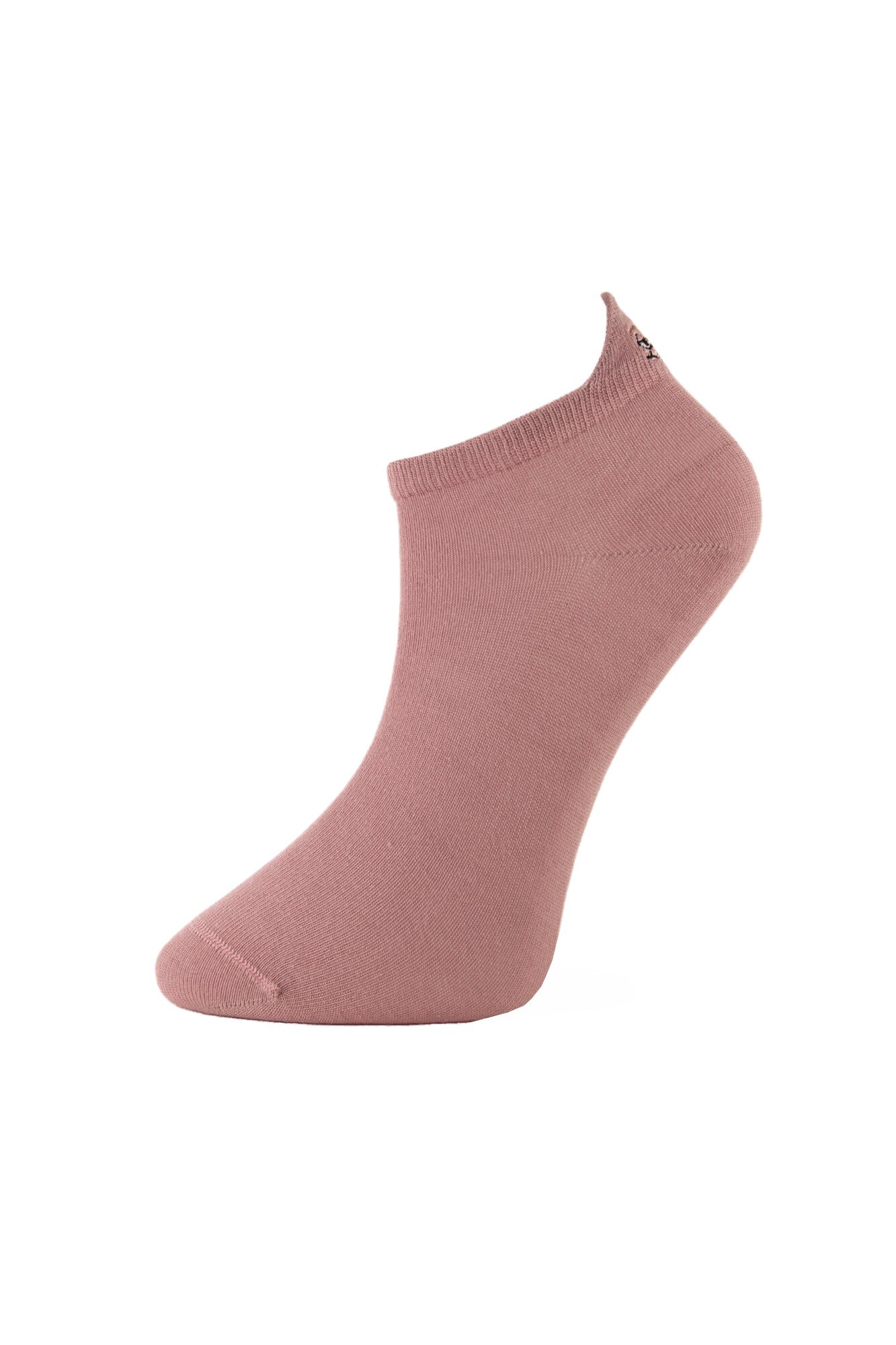 Sosete scurte unisex, Newtone, Lila , Cu emoji brodate in zona calcaiului, One Size