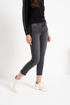 CALVIN KLEIN, Blugi crop slim fit, Negru stins CALVIN KLEIN, Blugi crop slim fit, Negru stins