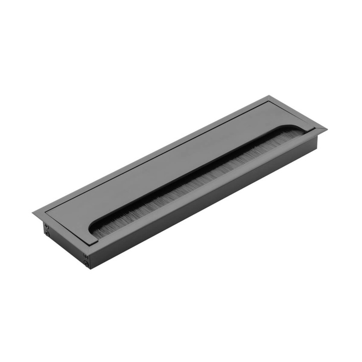 Suport trecere cabluri 280x80 mm, negru mat, MERIDA