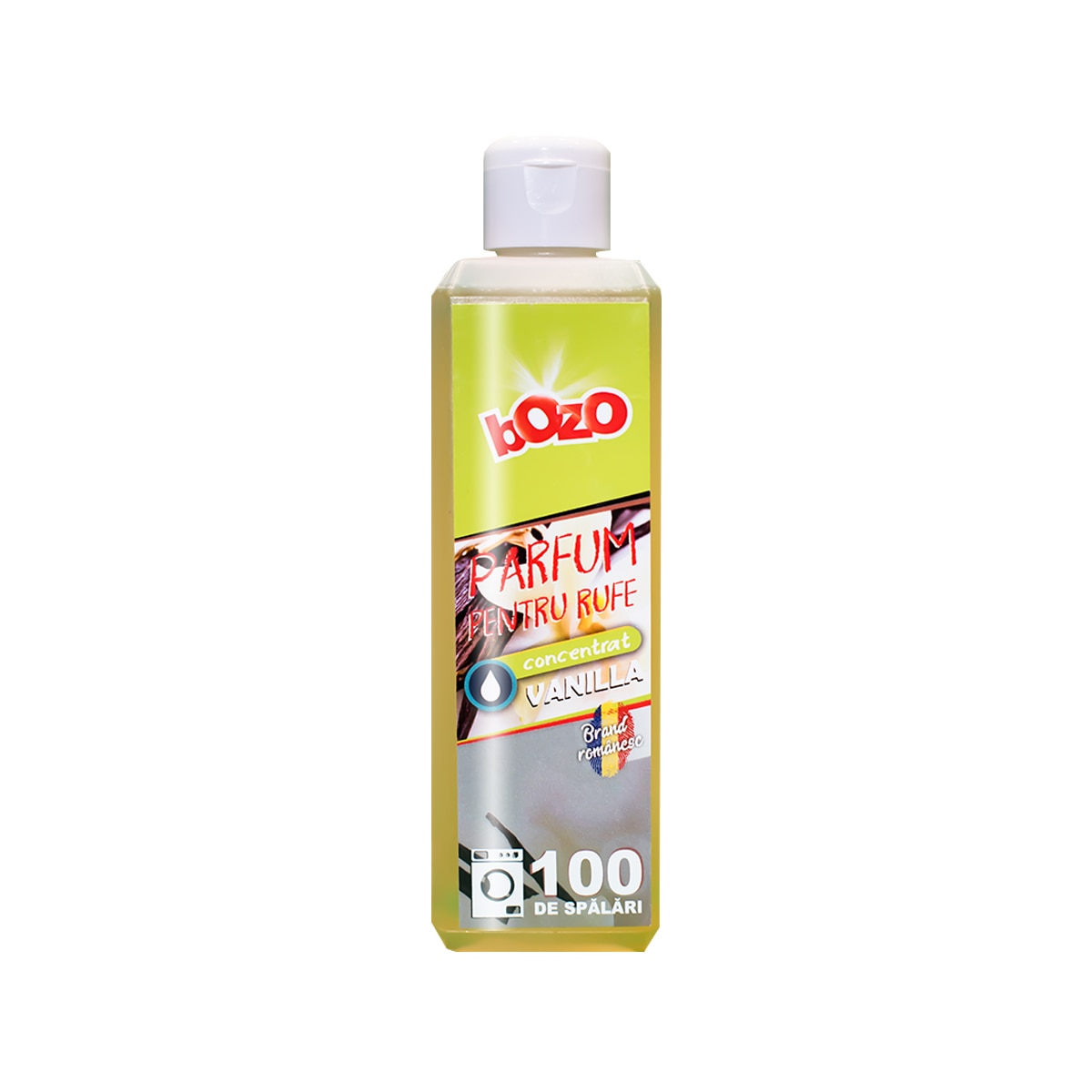 Parfum concentrat pentru rufe Bozo Vanilla Vanilie, 250 ml, 100 spalari