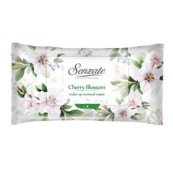 Servetele umede demachiante Senzate Romantic Cherry Blossom pentru toate tipurile de ten, 25 bucati Servetele umede demachiante Senzate Romantic Cherry Blossom pentru toate tipurile de ten, 25 bucati