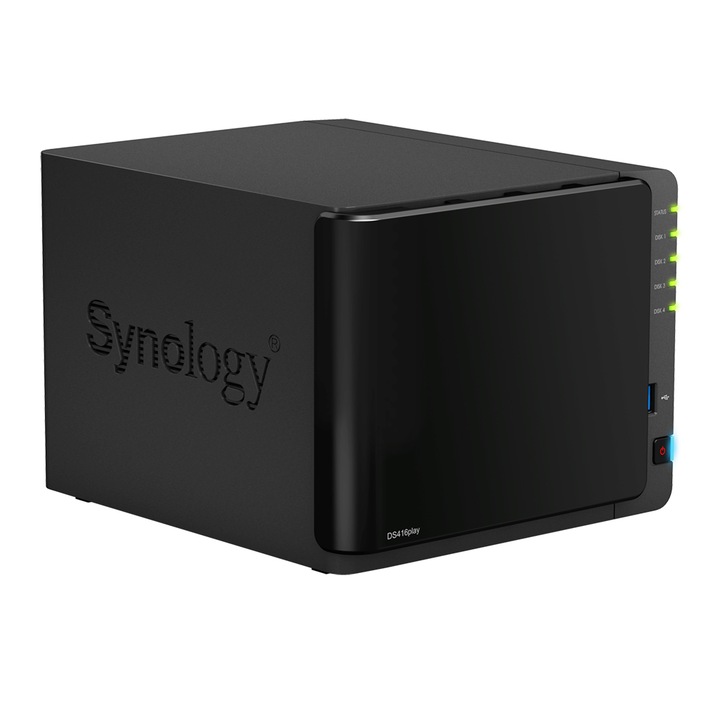 Network Attached Storage Synology DiskStation DS416play, Intel Celeron N3060 Dual-Core 1,6 GHz, 1 GB DDR3, 4-Bay