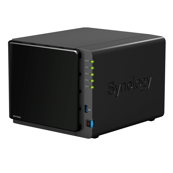 Network Attached Storage Synology DiskStation DS416play, Intel Celeron N3060 Dual-Core 1,6 GHz, 1 GB DDR3, 4-Bay