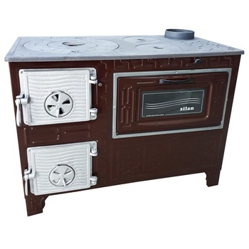 Soba pe lemne cu plita si cuptor ECO 40 ZILAN, Evacuare dreapta, Diametru evacuare 130 mm Soba pe lemne cu plita si cuptor ECO 40 ZILAN, Evacuare dreapta, Diametru evacuare 130 mm