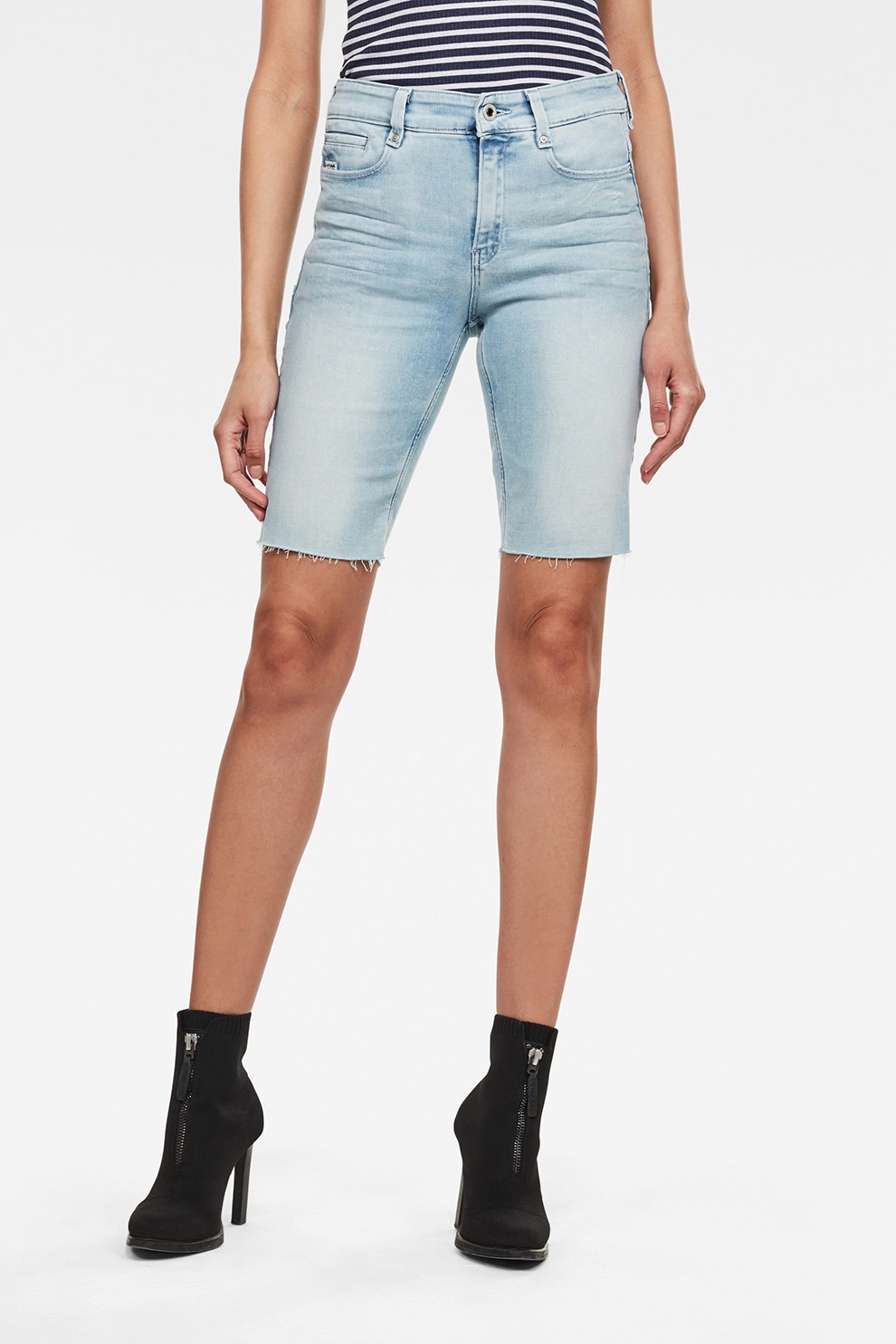 G-Star RAW, Pantaloni scurti slim fit de denim Noxer, Albastru deschis