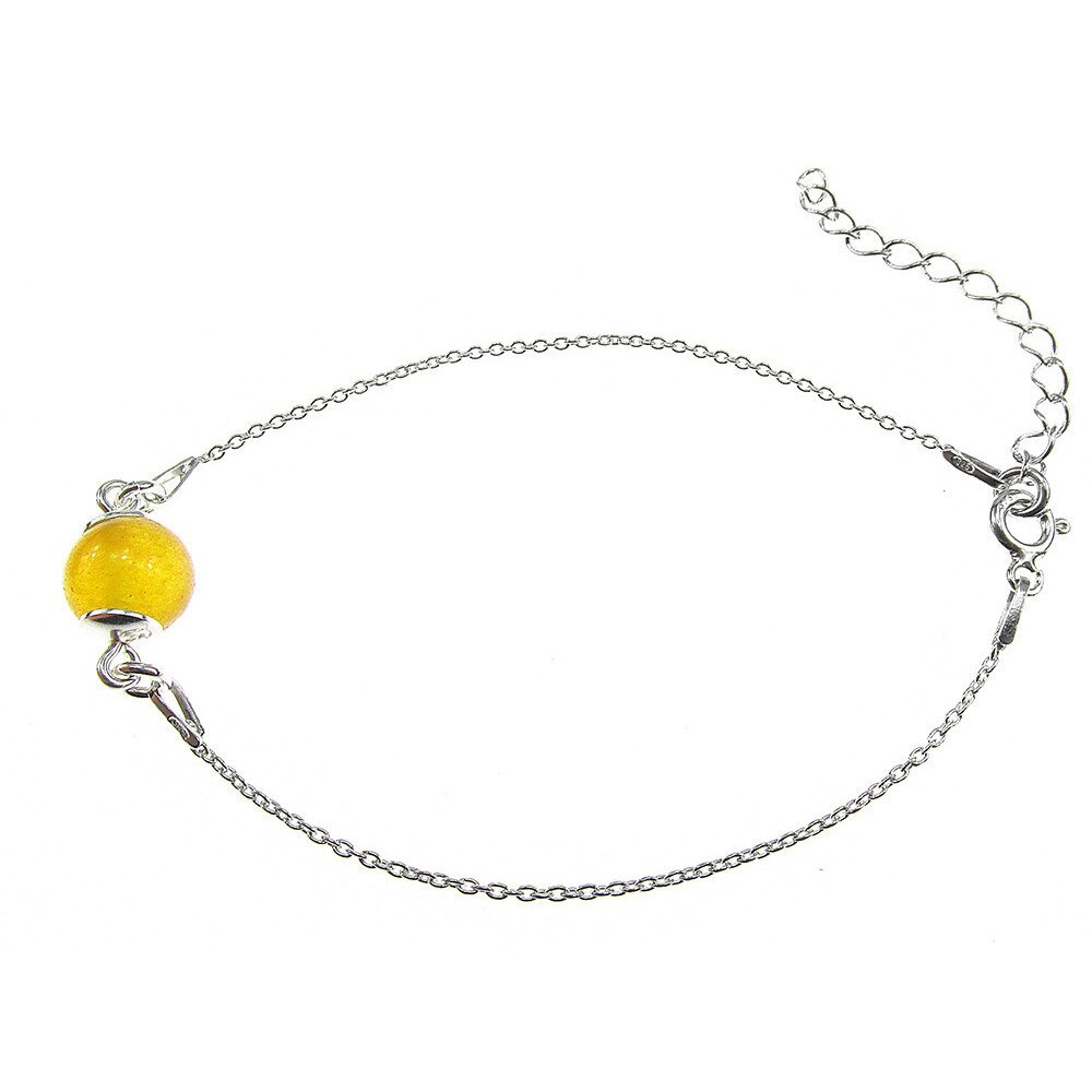 Bratara argint cu jad galben