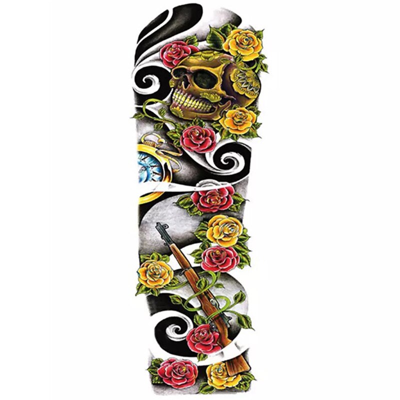 Tatuaj temporar impermeabil, bratul complet si Extra mare, Pentru brate sau picioare si corp, Dimensiune 17.8x 48cm, QB-3004