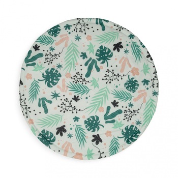 Saltea de joaca pentru bebelusi, Jollein Leaves, rotunda, 92cm Saltea de joaca pentru bebelusi, Jollein Leaves, rotunda, 92cm