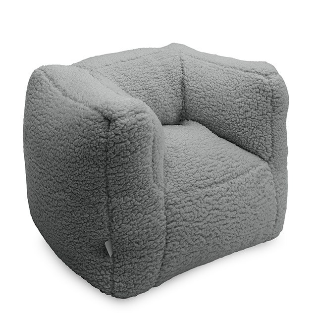 Fotoliu puf relax pentru copii, Jollein Teddy bean bag, 40x46x37 cm, gri