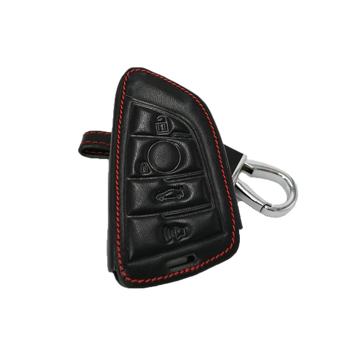 Husa din piele pentru cheie - BMW seria 5 G30 G38 F30 F20 X1 X3 X5 3/4 - MODEL 4