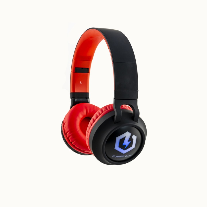 Детски Безжични Слушалки PowerLocus, Bluetooth, Buddy, Червено