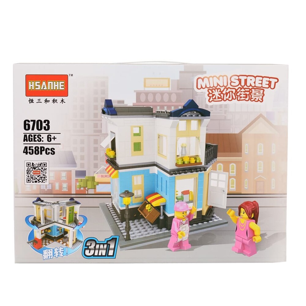 Set Constructie Piese Mini Magazin Strada - 458 Bucati