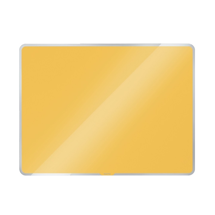 Стъклена магнитна дъска Leitz Cosy, 600 x 4 x 400 мм, жълт