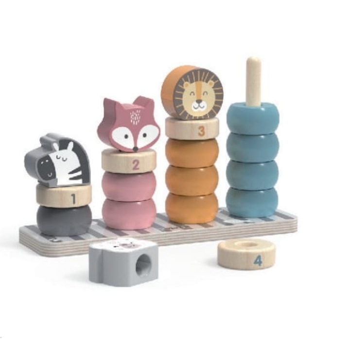 Интерактивна играчка Кула с халки, Polar B, многоцветна