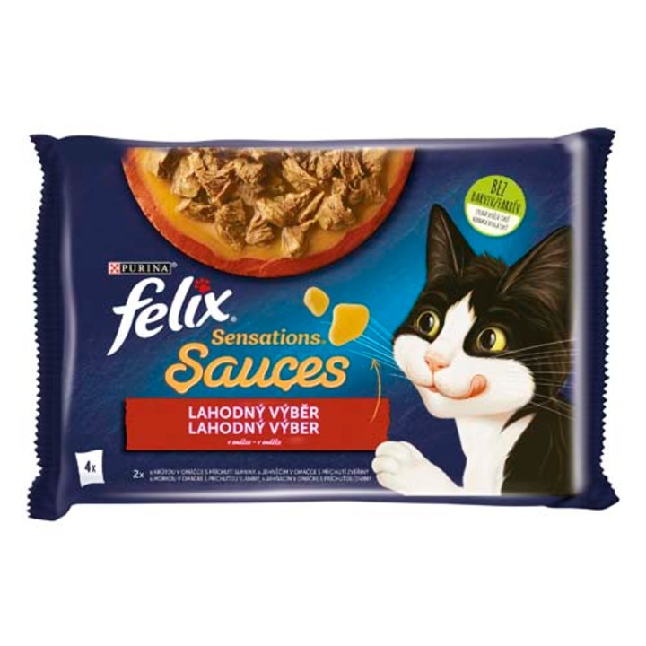 Felix Sensations Sauces alutasak 4x85g pulyka és bárány ízletes mártásban