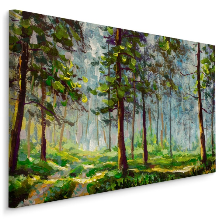 Festmény Hálószoba Erdei Fákhoz KÉP Dekor 120cm x 80cm Vászon, Természet, Modern Design, Nappali
