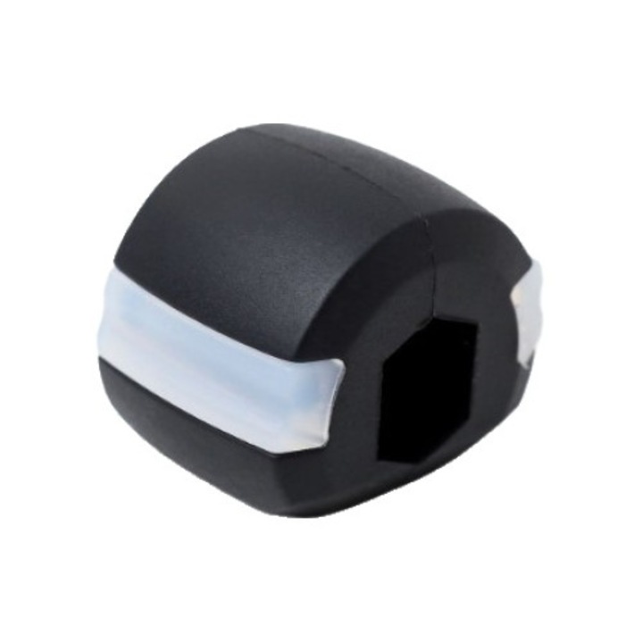 Accesoriu din silicon pentru antrenamentul muschilor faciali, Eurozep, intensitate 20 kg, culoare negru, jawline