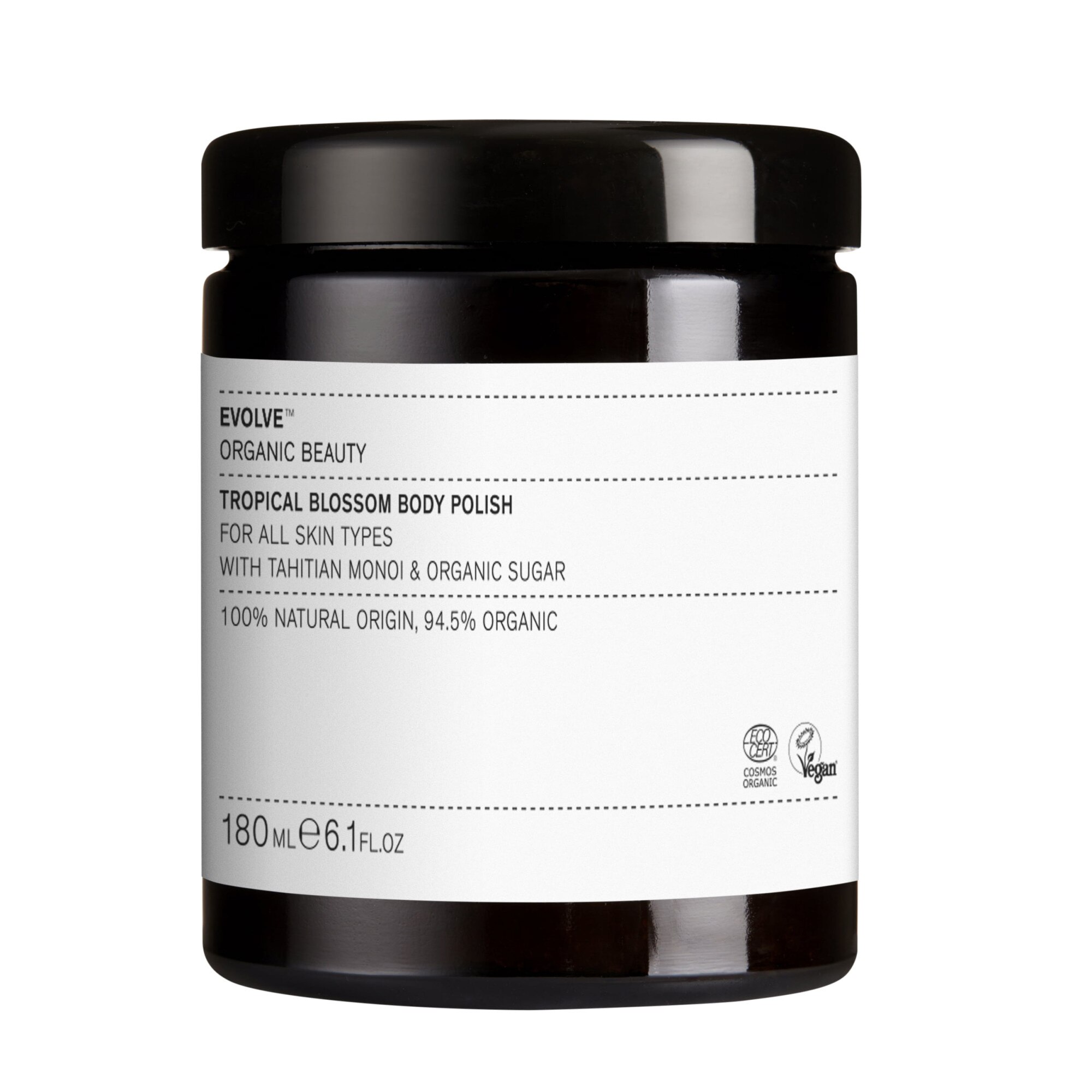 Exfoliant de corp Evolve Organic Beauty Tropical Blossom 180 ml
