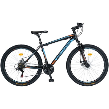 Bicicleta MTB Velors Challange 29-er V2910A, Manete Schimbator Secventiale 21 Viteze, Frane Disc fata/spate, Negru/Portocaliu/Albastru Bicicleta MTB Velors Challange 29-er V2910A, Manete Schimbator Secventiale 21 Viteze, Frane Disc fata/spate, Negru/Portocaliu/Albastru